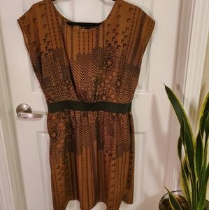 Brown and black dress